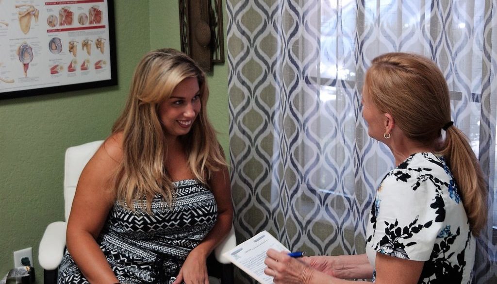 Lorrie and Kim client consultation